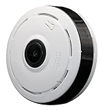 boomdan 360度パノラマ監視カメラスマートホームパノラマ360度レンズスマートIPCワイヤレスカメラ魚眼レンズカメラ, ホワイト