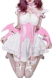 [SUNNYSTEP] 小悪魔 サキュバス コスプレ 大きいサイズ S~3L 衣装 撮影 コスチューム ハーネス ベルト セクシー デビル コウモリ 吸血鬼 cosplay 可愛い ブラック ピンク レッド かわいい ワンピース 編み上げ 黒 赤 (ピンク, フリーサイズ)