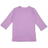 ガールズ|ボーイズ|ベビー[BASIC STYLE UNDERWEAR]男女兼用|ベビーフライス肌着|綿100％|無地|肌着シャツ|長袖シャツ|9分丈 80cm パープル