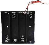 オーディオファン 電池ボックス 18650 4本 14.8V(3.7V * 4) リード線 許容1.5A ブラック