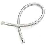 ILS - 2 pieces 9/16 Inch Water Line Hoses 304 Stainless Steel Flexible for Faucets