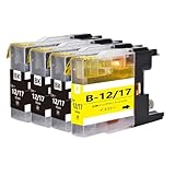 LC12 ブラザーbrother用互換インクカートリッジLC12BKブラック3本 LC12Yイエロー1本 合計4本 対応機種：MFC-J6710 J5910 J6510 J960 J955 J860 J825 J810 J710 J705 DCP-J940 J925 J840 J740 J725 J540 J525
