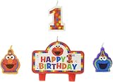 Elmo 1st Birthday Candles 4 count Supplies Elmo Sesame Street Fun to be One