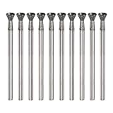 uxcell ダイヤモンド研削ヘッド10個セット 4mm直径 3/32"シャンク 彫刻用ドリルビット 球状ヘッド 研磨 彫刻 宝石 石材 セラミック用