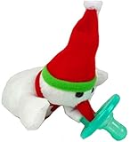 おしゃぶり付き抱っこぬいぐるみ 赤ちゃん ベビー用 　動物ぬいぐるみ　おもちゃ 両用 歯がため おもちゃ　 (雪だるまの人形)