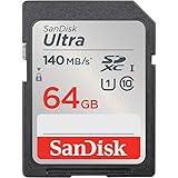 SanDisk 64GB Ultra SDXC UHS-I Memory Card - Up to 140MB/s, C10, U1, Full HD, SD Card - SDSDUNB-064G-GN6IN