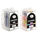 BC-310XL/BC-345XLBKブラック BC-311/BC-346XLCL/3色カラー 2個セット キャノン用詰め替えインクカートリッジ大容量 対応プリンター: PIXUS MP493 MP490 MP480 MP280 MP270 MX420 MX350 iP2700 TS3130S TS3130 TS203 TR4530
