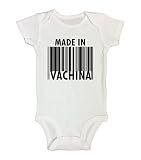 かわいい男の子女の子子供用Onesie " Made in Vachina "ユーモア新生児ギフト面白いThreadz カラー: ホワイト