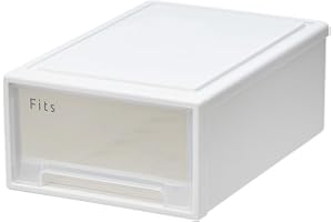 天馬 収納ボックス フィッツケース 小物収納 幅25.7×奥行36.9×高さ14.6cm 収納ケース たわみにくい 小物入れ 衣装ケース 【色 ホワイトクリア】 【36-25】