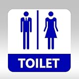 TOILET トイレ サイン 看板 プラスチック 製 (トイレサイン B)