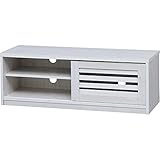 テレビ台 ローボード スライド扉式 幅100×奥行34×高さ36cm ホワイト 97413