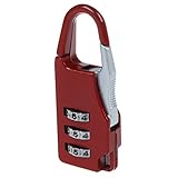 SODIAL トラベル　3桁コード　セーフコンビネーション荷物のロック　パドロックスーツケース（レッドカラー）