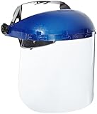 Sellstrom 39110 Blue Plastic Crown and Clear Window Protective Faceshield with Ratchet Headgear by S