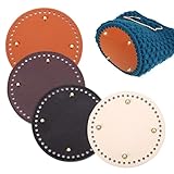 バッグ底板 4枚セット バッグボトム 直径15cm 円底 底釘付 レザー底 トート底板 ハンドメイド DIY レザークラフト 財布 編みバッグ 手芸用トート バッグ用 素材