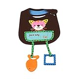 Lovoski かわいい　動物柄　コットン　赤ちゃん　摂食　ビブ　よだれかけ　唾液タオル　エプロン　快適　ポケットのデザイン　全22パターン - ＃12