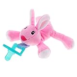 Perfk 全10種類　おしゃぶり　おもちゃ　ホルダー　赤ちゃん　ベビー用　動物ぬいぐるみ　おしゃぶりぬいぐるみ　0-2歳　シリコン製 - ピンクのうさぎ