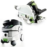 Festool P26561432 TS 55 EQ Plunge Cut Circular Saw + CT 26 6.9 E Gallon HEPA Mobile Dust Extractor w