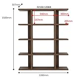 ディスプレイラック 壁面収納 木目調 フィズシェルフ ブラウン 150120