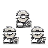 キングジム用 テプラ PRO 互換 テープカートリッジ SS4KW 4mm 強粘着 3個セット 白テープ 黒文字