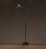 ロフトレトロフロアランプ鉄北欧調整可能ロングポールオフィス現代シンプルE27 * 1高135cm ( 色 : ブラック )