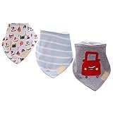 【ノーブランド品】赤ちゃん　ベビー　子供　幼児用　防水　よだれかけ　ベビービブ　３枚　漫画