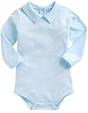[Vaenait Baby]100%綿ベビー服男女兼用ロンパース肌着ボディスーツカバーオール V Collar Sky L