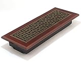 Accord GFCHAB412 Cherry Frame Floor Register with Forte Design, 4-Inch x 12-Inch (Duct Opening Measu