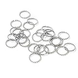 【サージカルステンレス 316 】 デザイン丸カン シルバー 10mm 10個 ハンドメイド アクセサリーパーツ 資材 材料 問屋 専門店