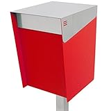 (サンノゼ) San Jose 郵便 ポスト (ポール付) タイプ4 レッド 鍵付き 99.9％ 防水構造 日本製 新世代 アメリカン ポスト 大容量 郵便受け