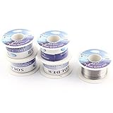 DealMux 63％錫37％鉛0.5ミリメートルダイヤ溶接はんだはんだワイヤリール5PCS