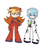 2025 新世紀エヴァンゲリオン 車ステッカー 車用 明日香 アスカ 綾波レイ EVA コスプレ小物 ステッカー 自動車車シール DIY 防水ステッカー 自転車 装飾 贈り物です ステッカーです 冷蔵庫貼り絵 (13CM2個入りです) [並行輸入品]