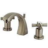 Kingston Brass KS4988ZX Kingston Brass Millennium Widespread Lavatory Faucet, Satin Nickel