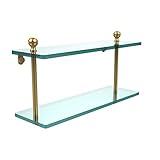 Allied Brass MA-2/16-PB 16 by 5-Inch Double 3/8 Glass Shelf by Allied Brass