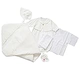 男の子用タキシードデザイン夏物素材 お宮参りベビードレス アフガン付き6点セット