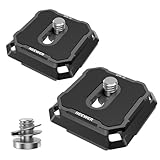 NEEWER クイックリリースプレート 2パックキット 38mm QRカメラマウントアダプター コンパチブル Arca Swiss三脚マウント 三脚マウント ショルダーストラップ クイックスイッチ アンチオフ ワッシャー付き QPR-5C
