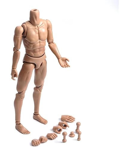 Amazon | 12インチ男性アクションフィギュア フィット1:6頭の彫刻1/6