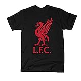 オフィシャルLiverpool FCブラックLiverbird Tシャツ S