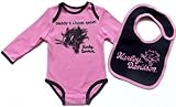 ハーレーダビッドソン乳児幼児Girls Bobysuit &よだれかけギフトセット、アパレル12、18、24 Mos カラー: ピンク
