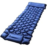 エアーマット キャンプ用エアーマット 2020年最新 足踏み式 車中泊マット 無限連結可能 枕付き 軽量 折畳み式 テントマット キャンピン