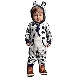 Perman Baby Boys Girls Winter Cartoonパーカーロンパース暖かいコートアウター カラー: ブルー