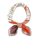 [RIIQIICHY] スカーフレディースバンダナシルク100% 正方形通勤オフィス制服用スカーフ バンダナ (グリーン, 53x53cm)