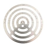 P Prettyia レザークラフト製図用定規 耐久性 精密円製図 カッティング定規 レザープロジェクト DIYクラフト 金属 1x ツール用品
