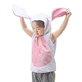 fedio Easter Kid's White Plush Bunny Rabbit Costume Animal Dress up Trunk for Children (White) [並行輸入