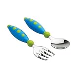Gerber Graduates Safety Fork and Spoon Set, Blue by Gerber Graduates