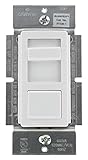 Leviton IPX06-10Z IllumaTech 600VA Preset Electronic Mark 10 Powerline Fluorescent Slide Dimmer, Sin