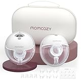 Momcozy M5 ハンズフリー電動搾乳機 着用式コードレス 3モード9段階吸引 軽量ポータブル 2個セット グレー