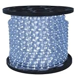 Queens of Christmas C-ROPE-LED-PW-1-10-12V Spool of 12 Volt LED Rope Light, 150', Pure White by Quee