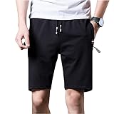 [AYISTELU] ショートパンツ メンズ ハーフパンツ ストレッチ 半ズボン ジョガーパンツ 5分丈 短パン スポーツ カジュアル ファッション (ブラック, M)