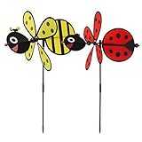 Bchz大きい動物Bee /てんとう虫風車、ヤード/ガーデン/装飾