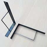 黒皮 鉄 棚受け (ブラケット) 2個セット アイアン DIY 用品 *デザイン 素材を活かした 無骨で 男くさい 仕上げ* 壁 棚 取り付け
